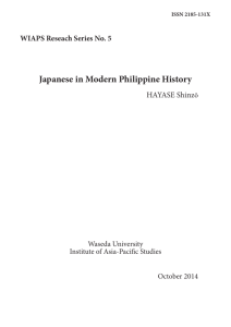 Japanese in Modern Philippine History