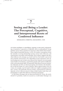 Seeing and Being a Leader: The Perceptual, Cognitive, and