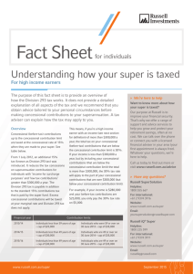 Understanding how your super is taxed (for high income earners)
