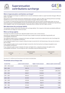 Superannuation Contributions Surcharge