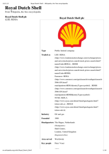 Royal Dutch Shell - Wikipedia, the free encyclopedia