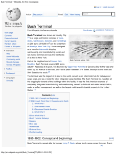 Bush Terminal's Wikipedia Entry