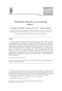 Empirical research on accounting choice