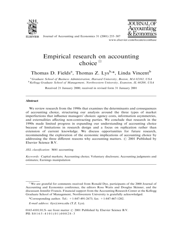 accounting empirical thesis
