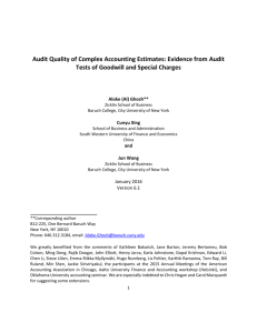 Audit Quality of Complex Accounting Estimates: Evidence from Audit