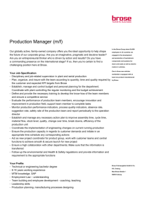 Production Manager (m/f)