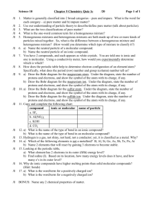 Science 10 Chapter 5 Chemistry Quiz 1c /20 Page 1 of 1 /1 1. Matter