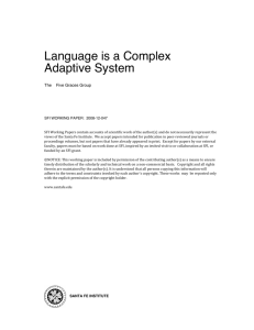 Language is a Complex Adaptive System