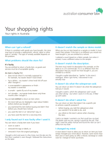 Your shopping rights