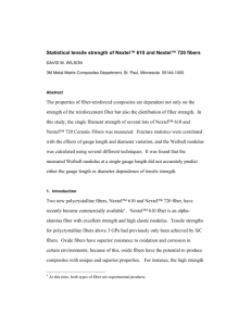 Statistical tensile strength of Nextel™ 610 and Nextel™ 720 fibers