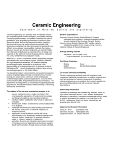 Ceramic Engineering - Enrollment Management