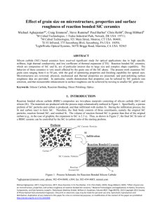 Effect of grain size on microstructure, properties and surface