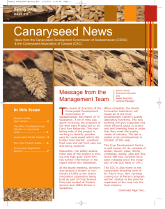 Canaryseed News Spring 2009