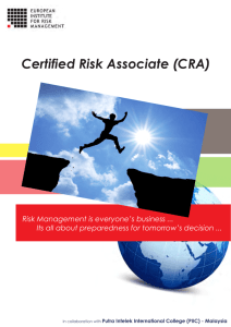 Certified Risk Associate (CRA) - Putra Intelek International College
