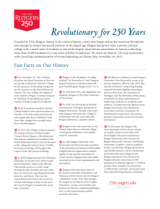 Fast Facts on Our History - Rutgers 250