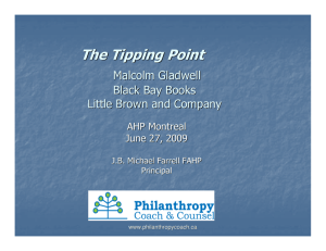 The Tipping Point - Philanthropy Coach and Counsel