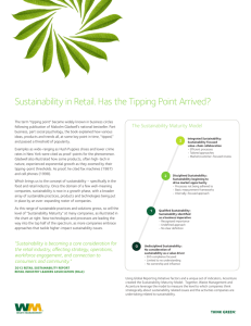 Sustainability in Retail. Has the Tipping Point Arrived?