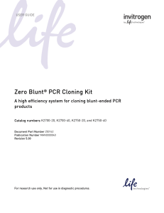 Zero Blunt PCR Cloning Kit