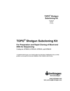 TOPO Shotgun Subcloning Kit