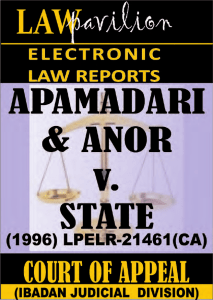 ALHAJI LASISI APAMADARI AND ANOR v. THE STATE