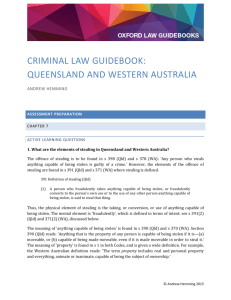 criminal law guidebook: queensland and western australia