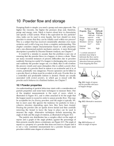 10 Powder flow and storage