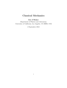 Classical Mechanics - UCLA Physics & Astronomy