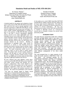 6.3 Simulation Model and Studies of MIL-STD-188-220A