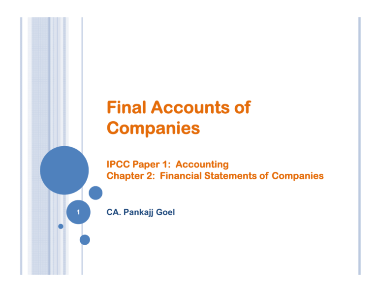 What Is The Point Of Final Accounts