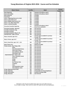 Course & Fees Schedule - Young Musicians of Virginia