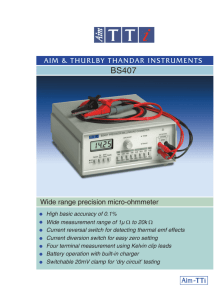BS407 precision micro-ohmmeter from Aim-TTi