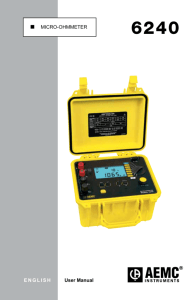 AEMC 6240 Micro-Ohmmeter Manual PDF