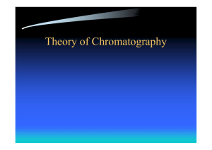 Theory of Chromatography