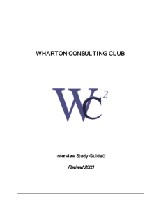 WHARTON CONSULTING CLUB