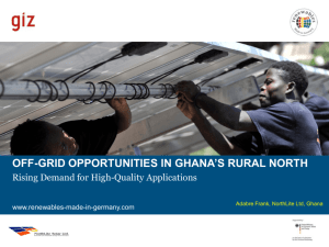 Off-Grid Opportunities in Ghana's Rural North