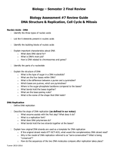 Biology – Semester 2 Final Review Biology Assessment #7 Review