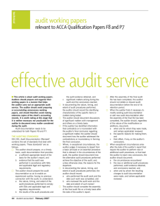 audit working papers