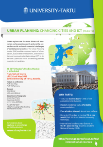 URBAN PLANNING: CHANGING CITIES AND ICT (16 ECTS)