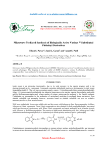 Microwave Mediated Synthesis of Biologically Active Various N