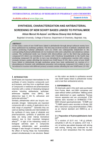 synthesis, characterization and antibacterial screening of new
