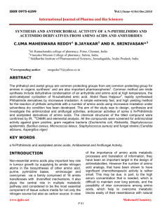 Synthesis And Antimicrobial Activity Of N