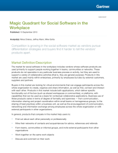Magic Quadrant for Social Software in the Workplace