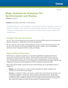 Gartner Magic Quadrant for Enterprise File Synchronization and