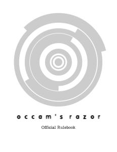 Rulebook - Occam's Razor