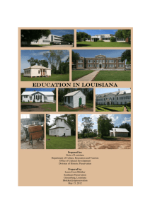 Education in Louisiana - Louisiana Department of Culture