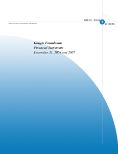 Google Foundation Financial Statements December 31, 2008 and