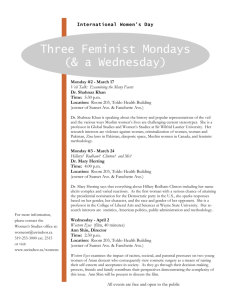 Three Feminist Mondays (& a Wednesday)