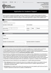 Application for Academic Support