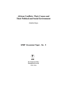 African Conflicts: Their Causes and Their Political and Social