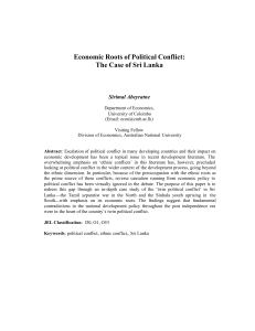 Economic Roots of Political Conflict: The Case of Sri Lanka